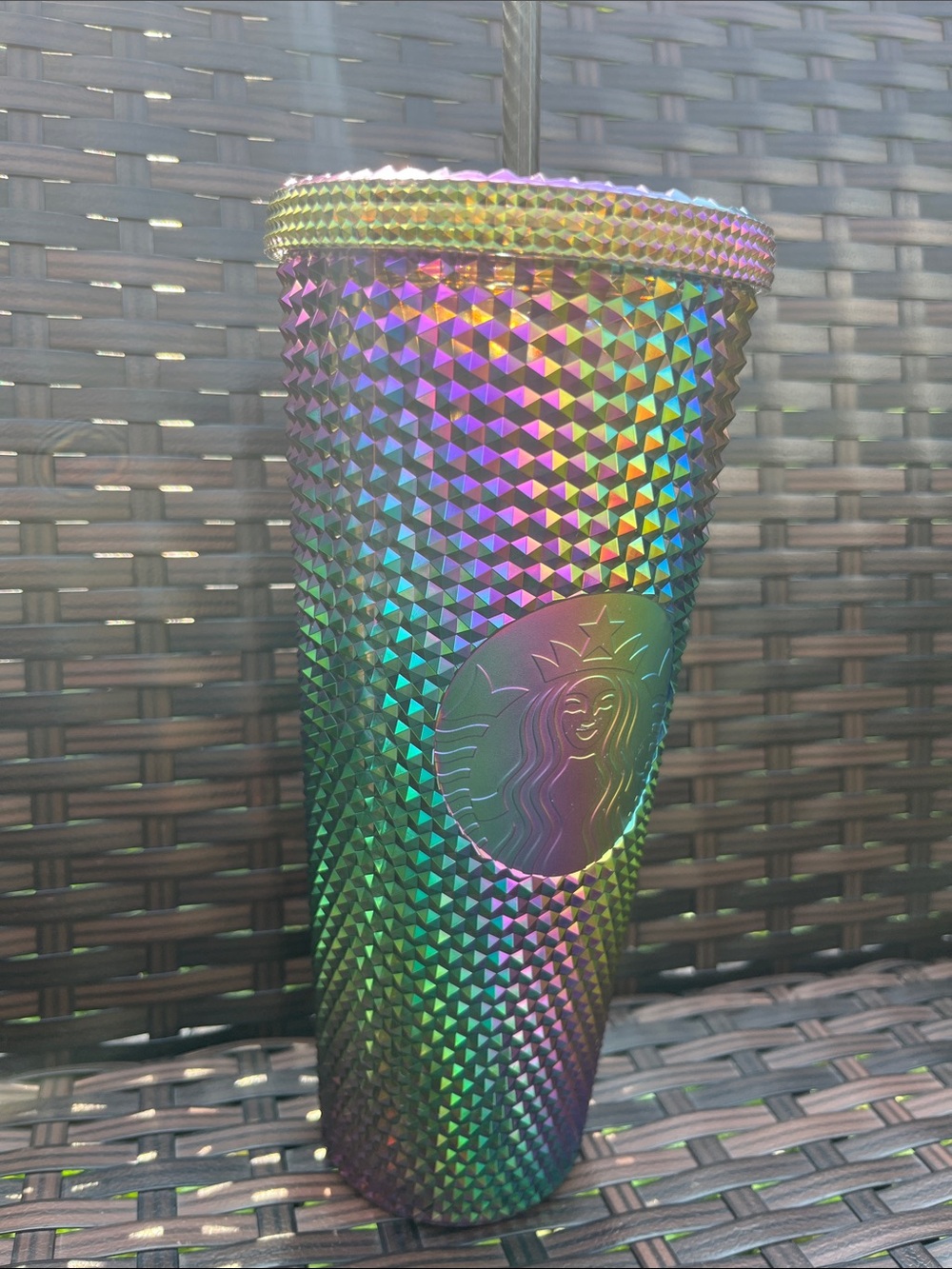 Starbucks Iridescent Studded 24oz Tumbler - Cup Green/Purple/Blue Holographic - Picture 6 of 6
